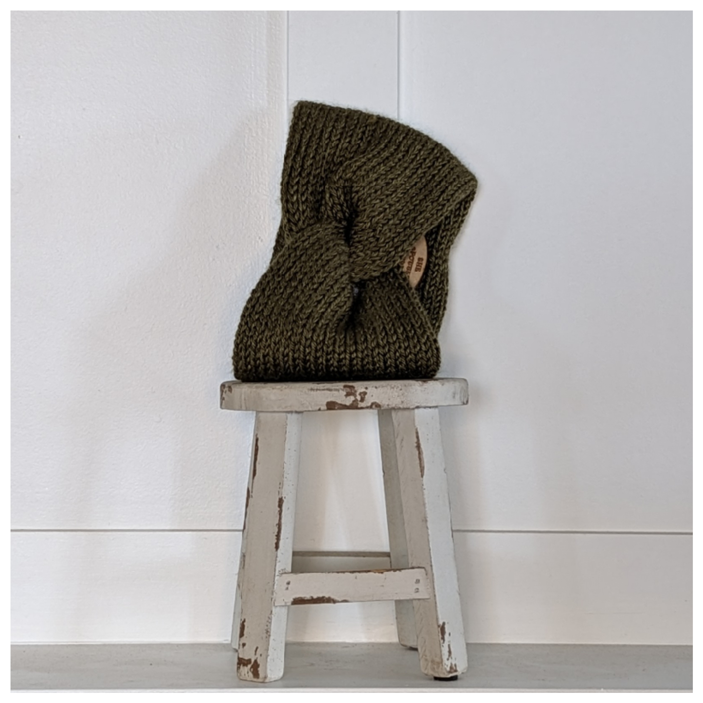 MOSS GREEN Knitted Earwarmer