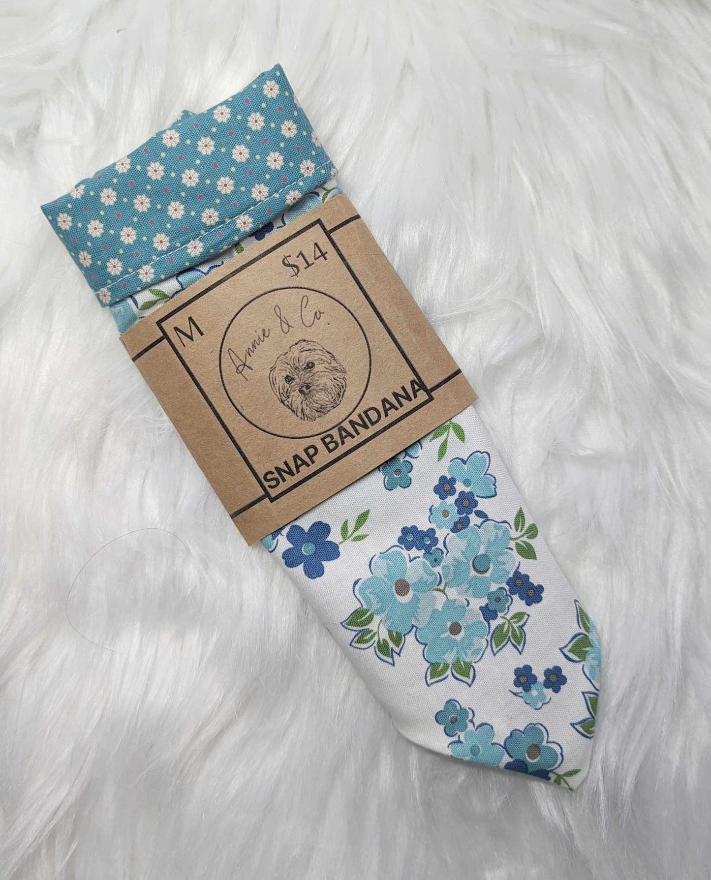 Blue Daisy SNAP dog Bandana