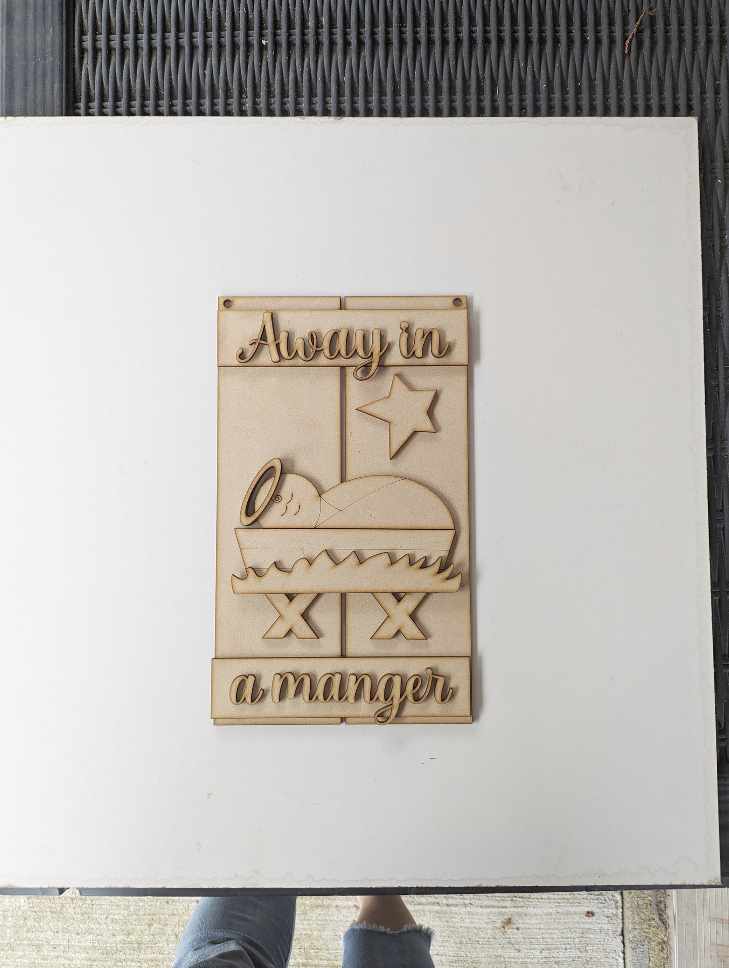 Away in a manager pallet sign