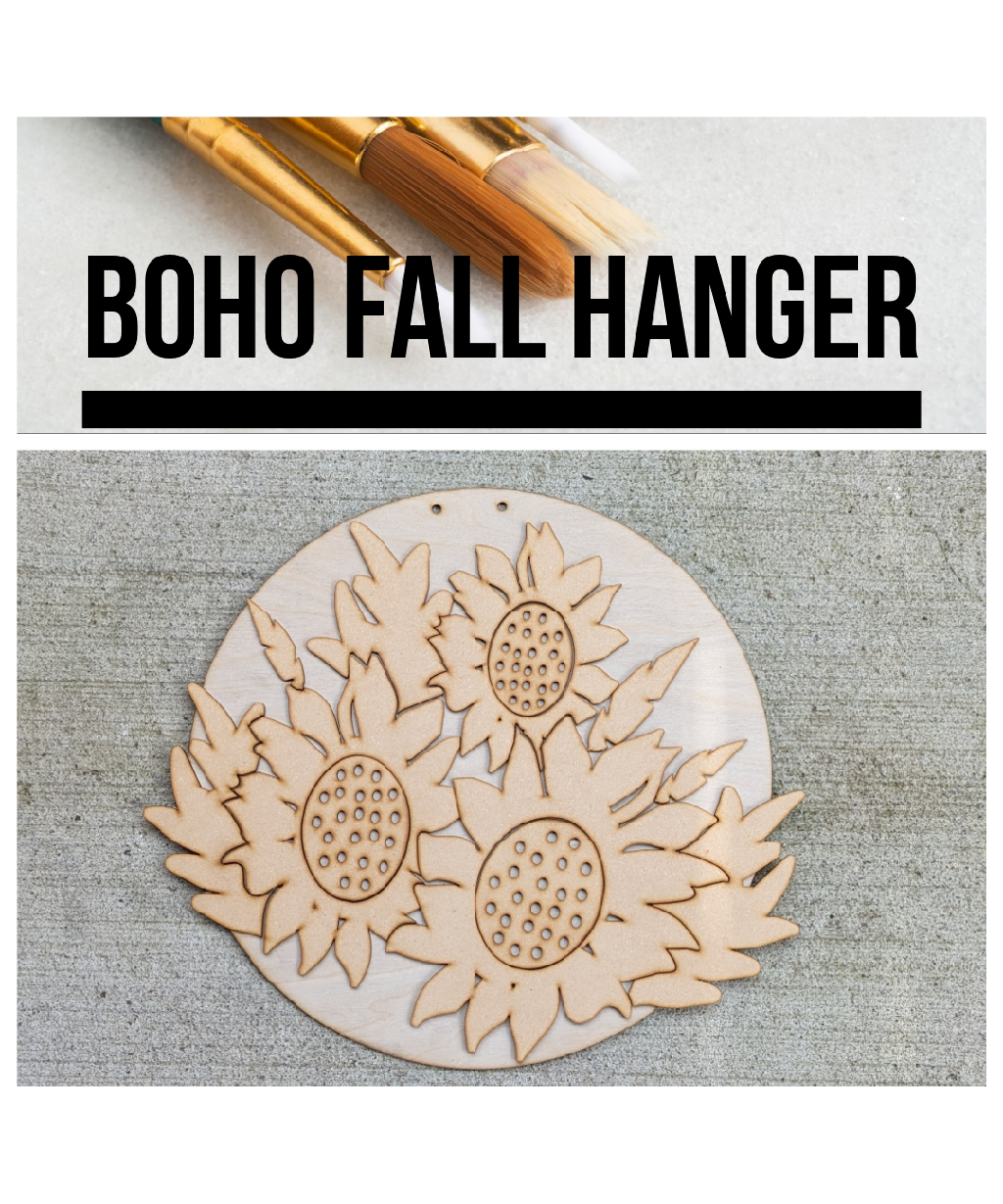 BoHo Sunflower Doorhanger