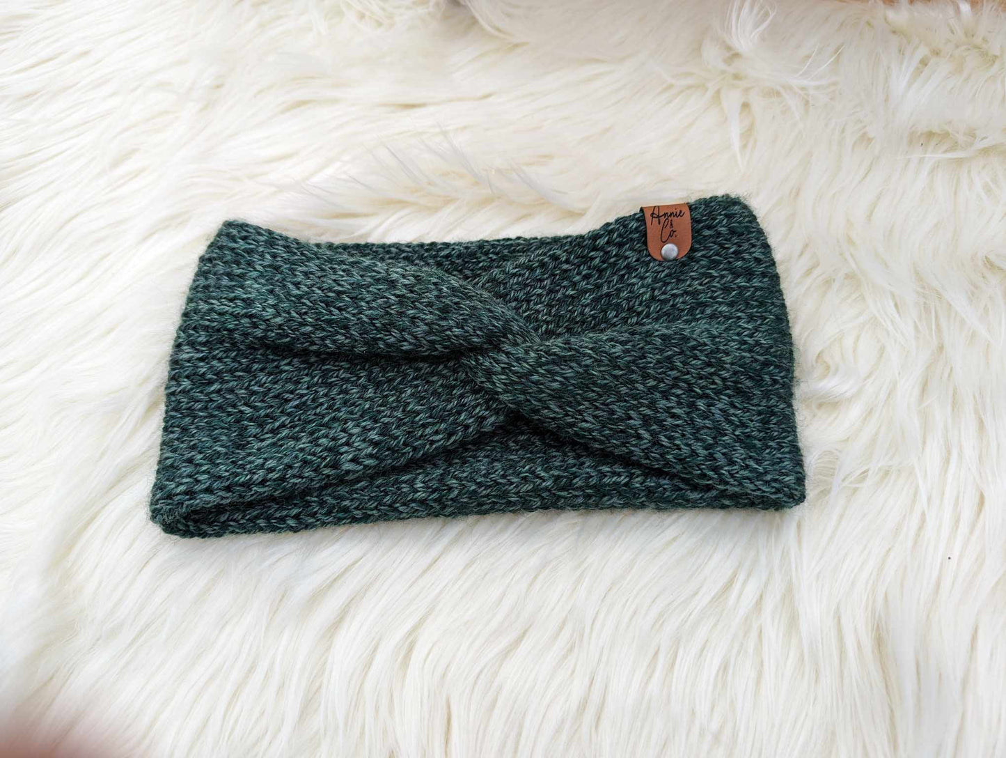 BLUE/GREEN Knitted Earwarmer