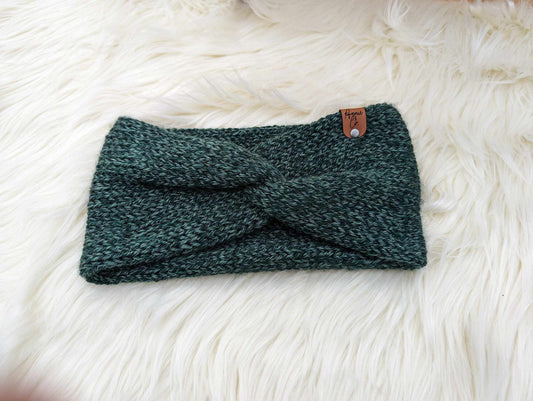 BLUE/GREEN Knitted Earwarmer