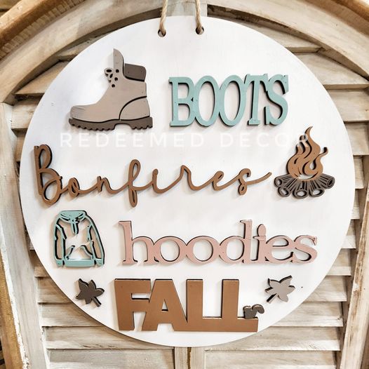 Boots and Bonfires Doorhanger