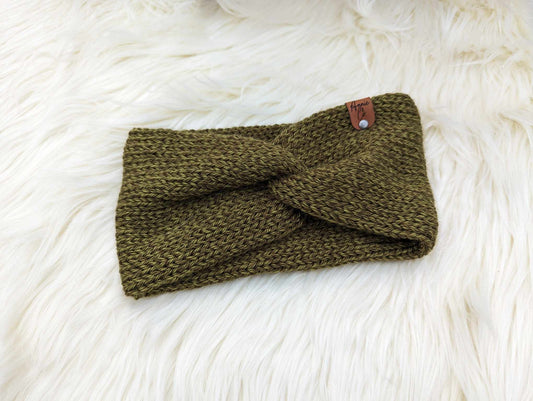 MOSS GREEN Knitted Earwarmer