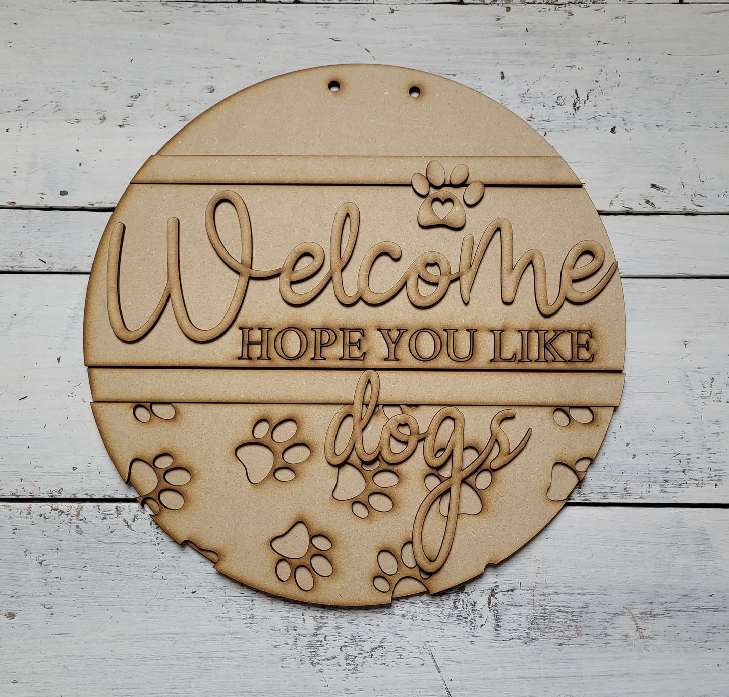 Hope You Like Dogs Welcome Doorhanger