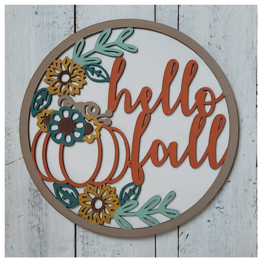 Hello Fall Doorhanger