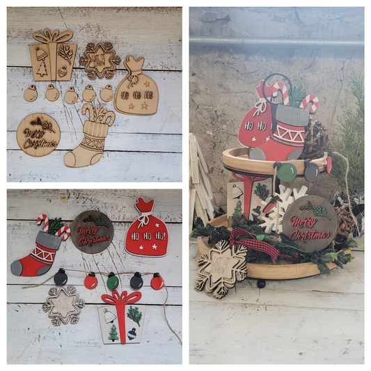 Merry Christmas Tray Set