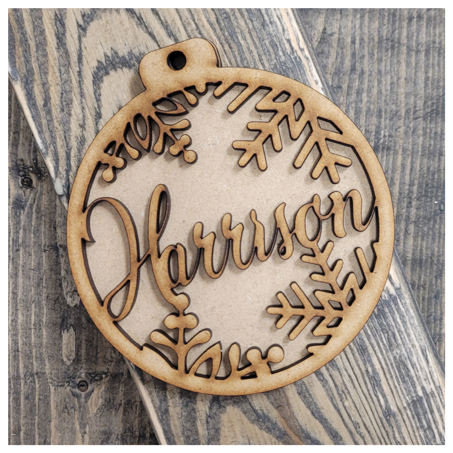 Custom Name Snowflake Ornament